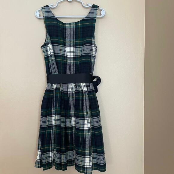 Polo Ralph Lauren Girls 6X Holiday Dress Green Navy Tartan Plaid Party NWT - Picture 4 of 12